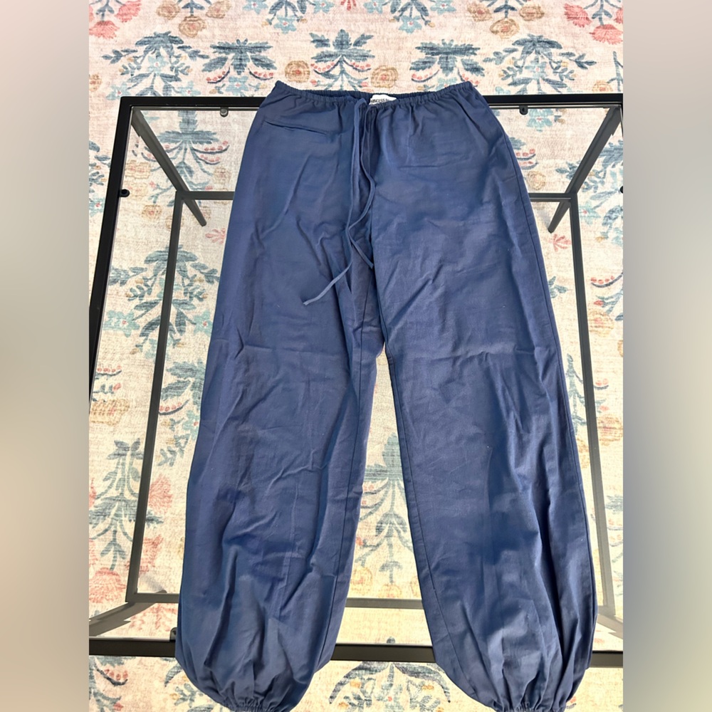 Princess Polly Blue Linen Joggers